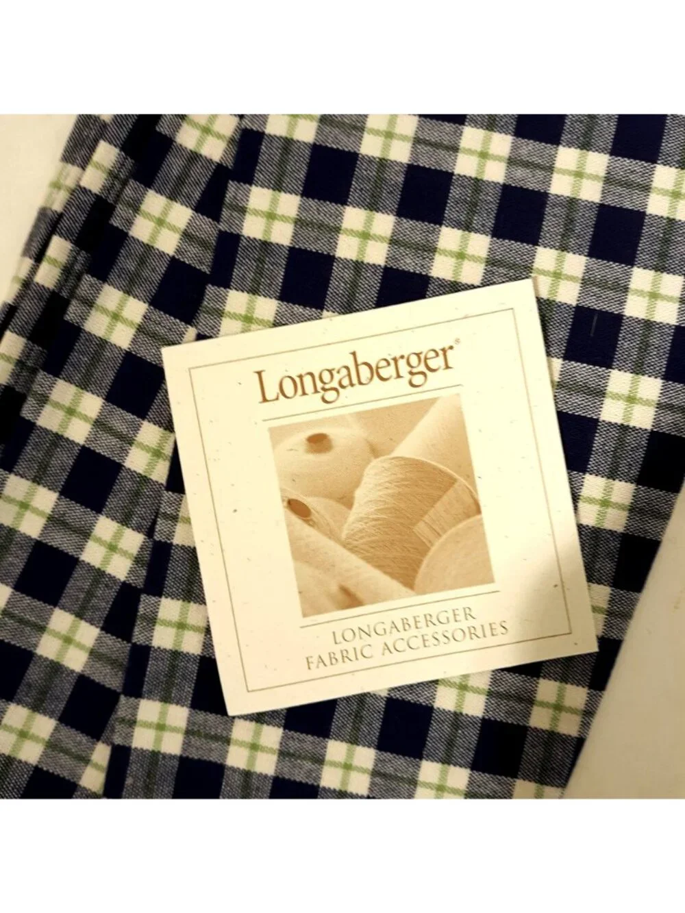 Longaberger Napkins 6 Pack #26778148 Blue Ribbon Plaid Cotton 19